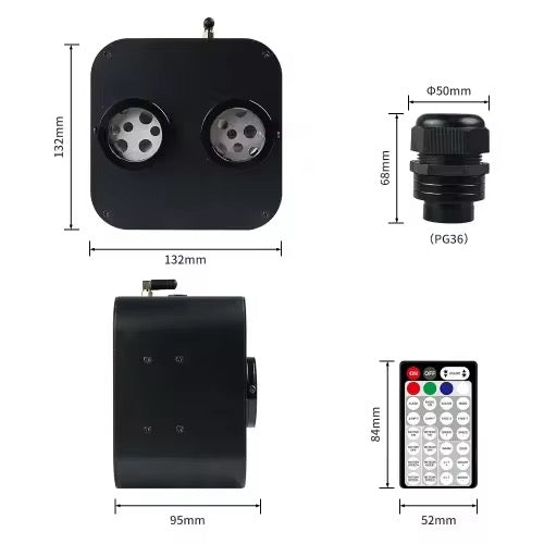 30W Fiber Optic Starlight Headliner Kit