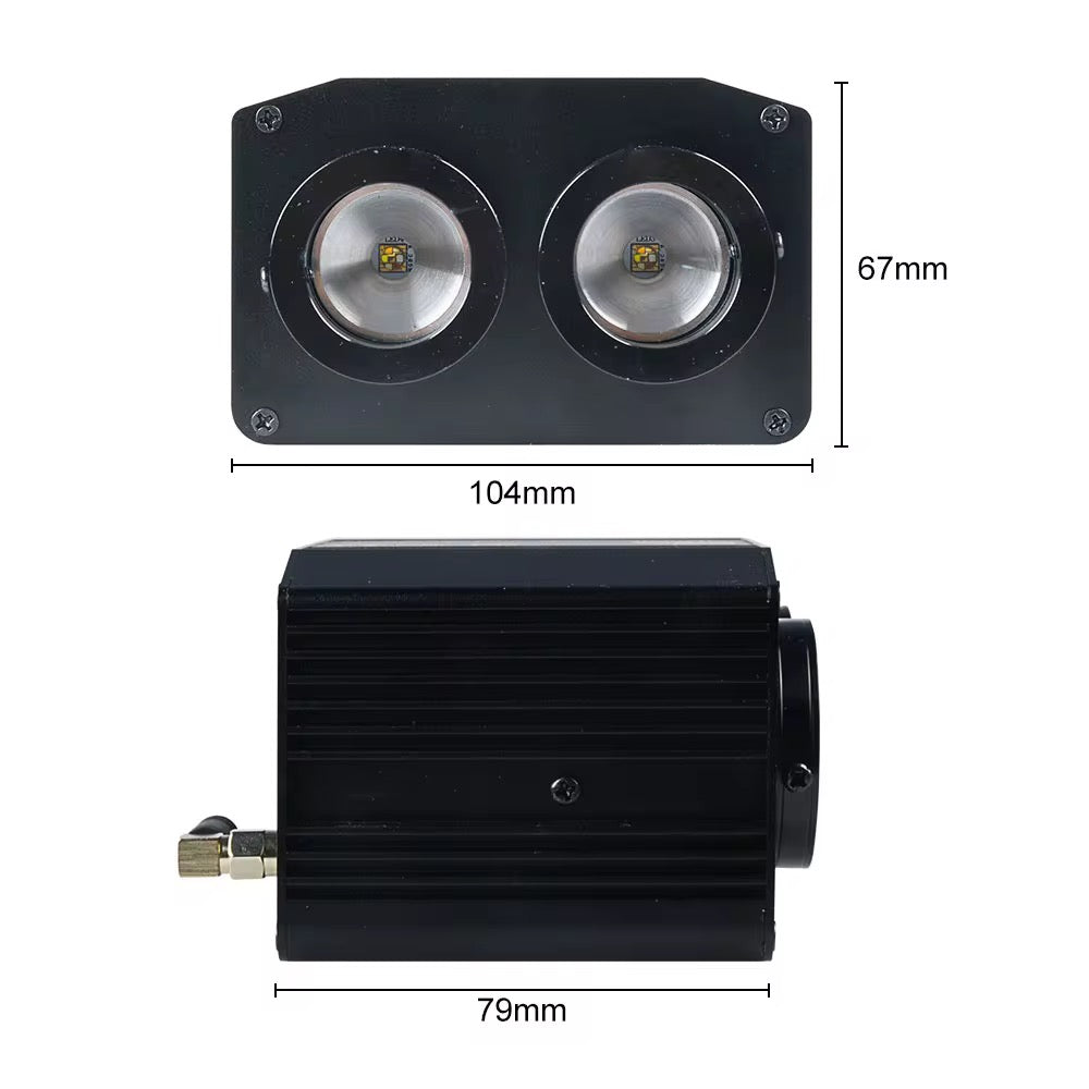 16W Fiber Optic Starlights Headliner Logo Kit